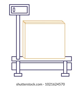 delivery service scale with box
