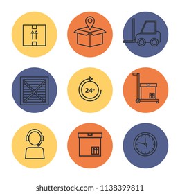 delivery service set icons