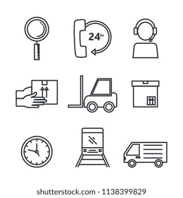 delivery service set icons