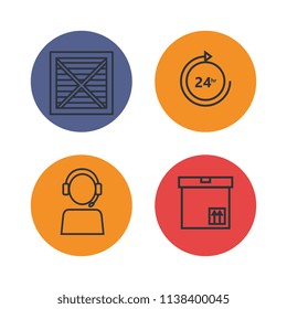 delivery service set icons
