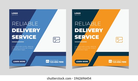 Delivery Service social media post and flyer