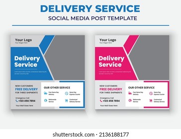 Delivery Service social media post and flyer