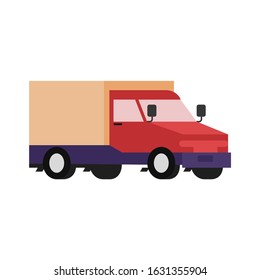 Delivery service transportation flat illustration design template