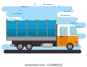 delivery service truck isolated icon