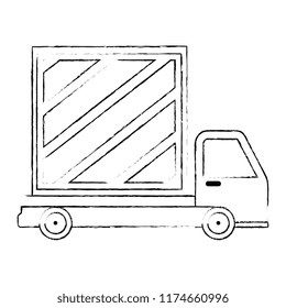 delivery service truck isolated icon