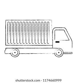 delivery service truck isolated icon