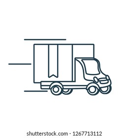 delivery service truck isolated icon