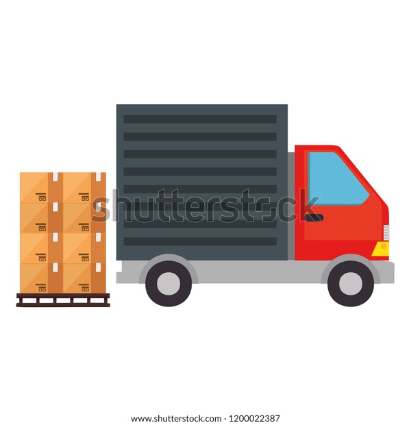 delivery service truck\
isolated icon