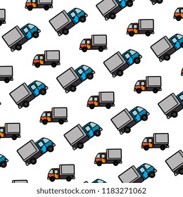 delivery service trucks pattern background