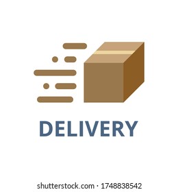 Delivery service vector. Fast shipping delivery. Flat design on white background.