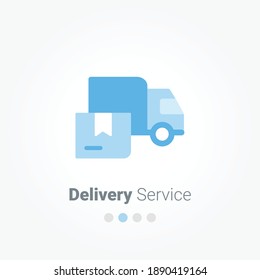 Icono vectorial de Servicio de Entrega con un tono azul