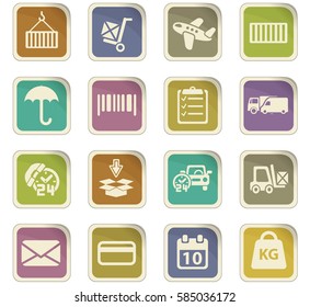 delivery service vector icons for user interface design
