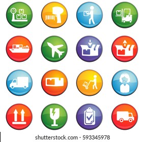 delivery service vector icons for user interface design