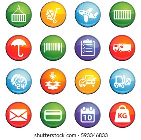 delivery service vector icons for user interface design