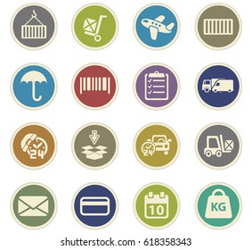 delivery service vector icons for user interface design