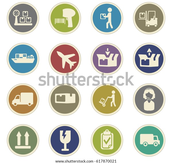 delivery\
service vector icons for user interface\
design
