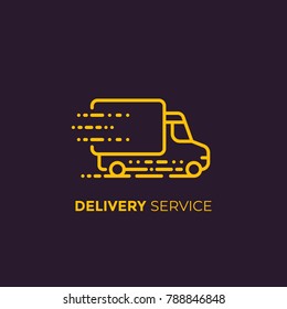 delivery service vector linear icon