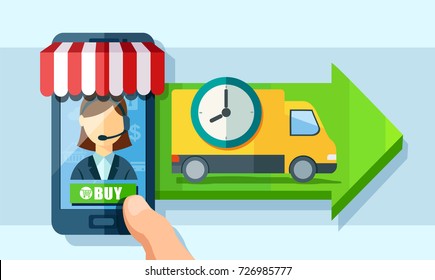 delivery service via modern mobile technology  