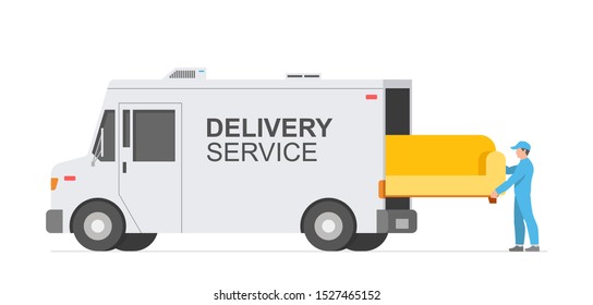Delivery service. Warehouse logistic. isolated on white background