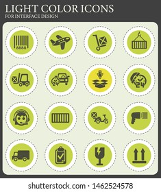 delivery service web icons for user interface design