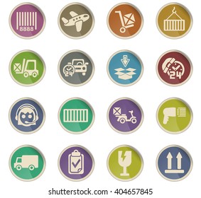 delivery service web icons for user interface design