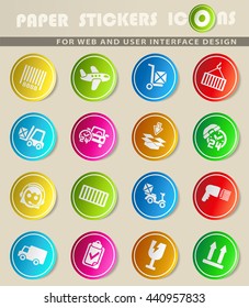 delivery service web icons for user interface design