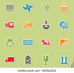 delivery service web icons for user interface design