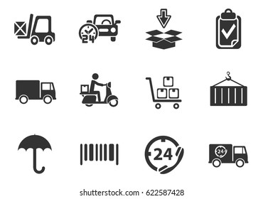 delivery service web icons for user interface design