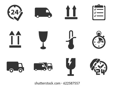 delivery service web icons for user interface design