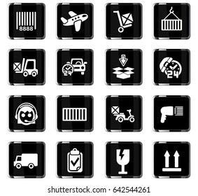 delivery service web icons for user interface design