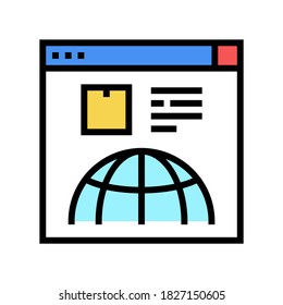 delivery service web site color icon vector. delivery service web site sign. isolated symbol illustration