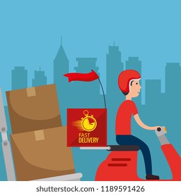 delivery service worker character