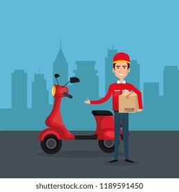 delivery service worker character