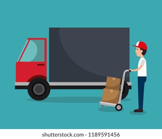 delivery service worker character