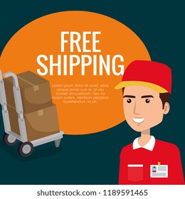 delivery service worker character