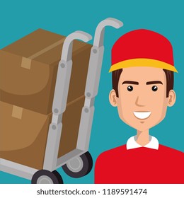 delivery service worker character