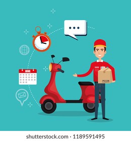 delivery service worker character
