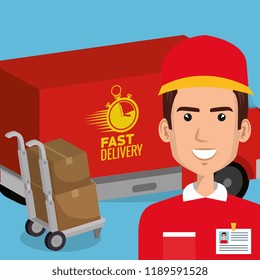 delivery service worker character