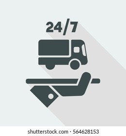 Delivery services 24/7 - Vector web icon