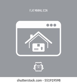 Delivery services - Courier or postal symbol - Vector flat icon