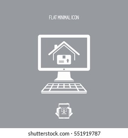Delivery services - Courier or postal symbol - Vector flat icon