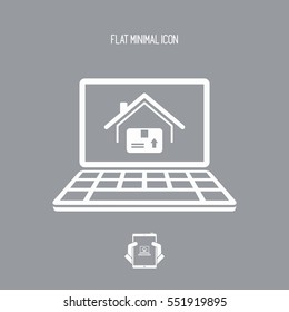 Delivery services - Courier or postal symbol - Vector flat icon
