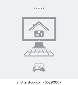 Delivery services - Courier or postal symbol - Vector flat icon