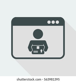 Delivery services - Courier or postal symbol - Vector flat icon