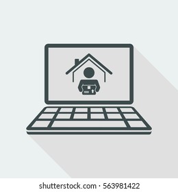 Delivery services - Courier or postal symbol - Vector flat icon