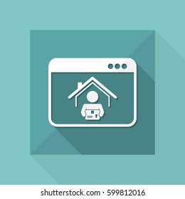 Delivery services - Courier or postal symbol - Vector flat icon