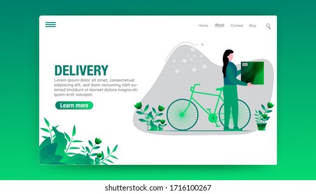 Delivery services flat vector illustration concept, can be used for landing page, ui, web, app intro card, editorial, flyer, and banner.