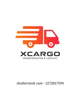 delivery services logo design. courier logo design template icon vector