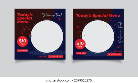 Delivery services social media post template
