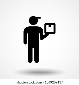 delivery services symbol on gray background
